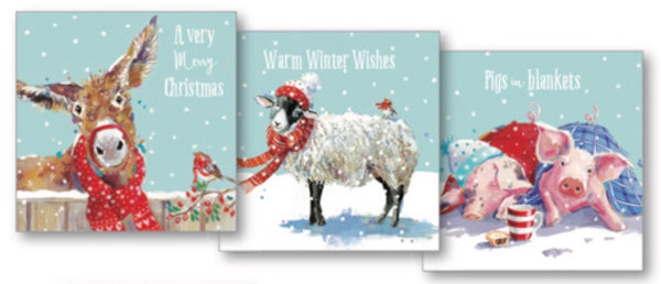 Christmassy Animals Triple Pack (15 Cards)